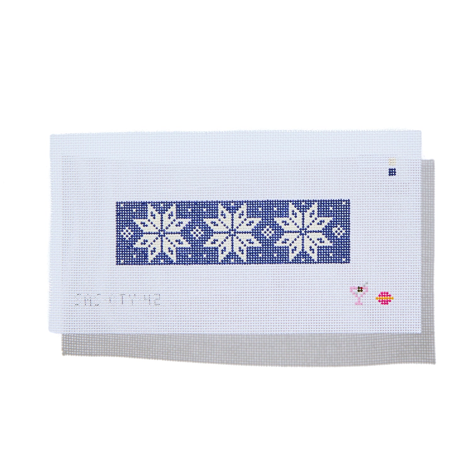 Blue Fair Isle Key Fob