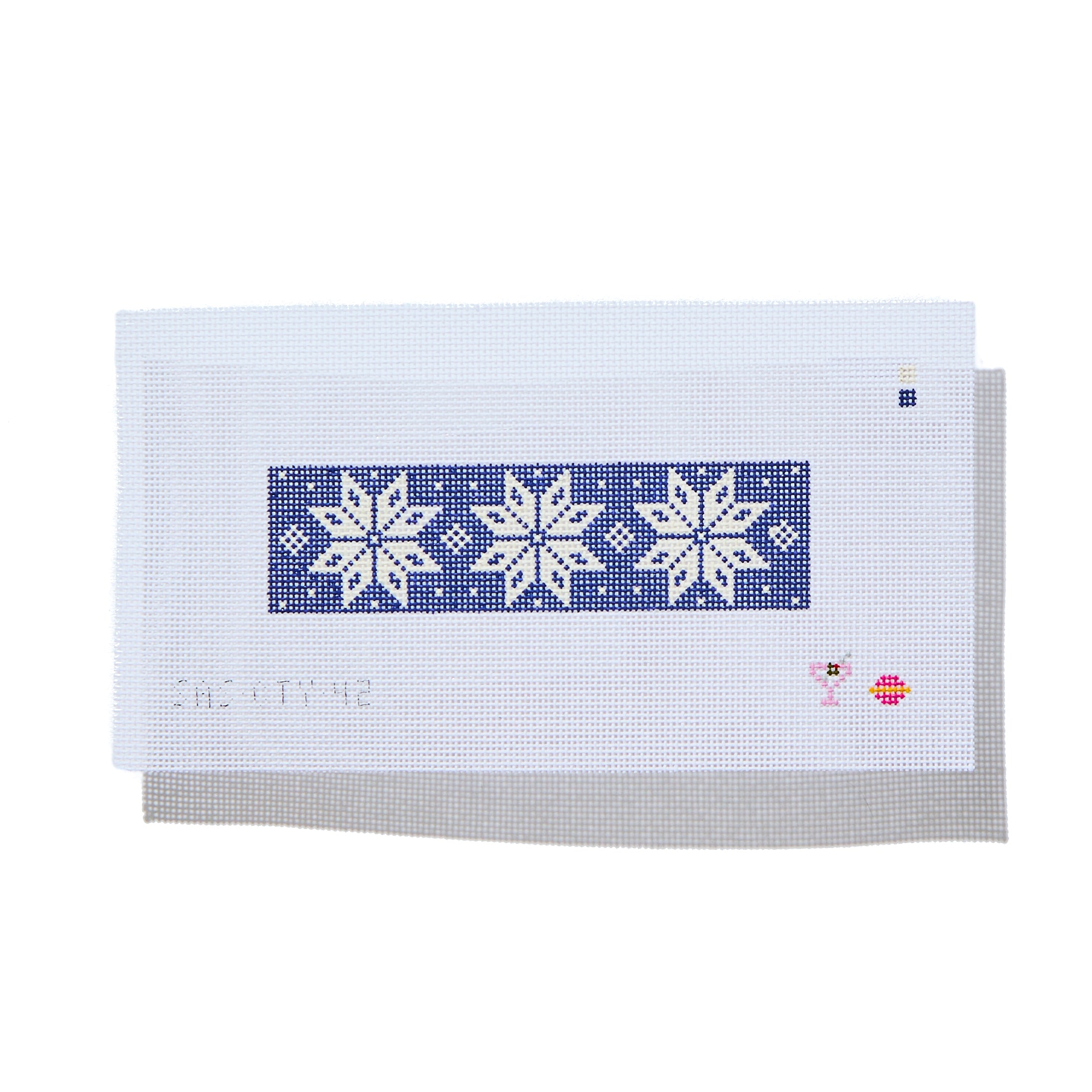 Blue Fair Isle Key Fob