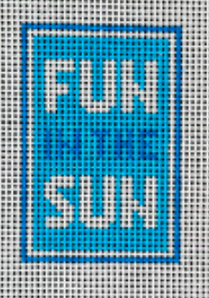 Fun in the Sun Bag Tag - Greek Blues
