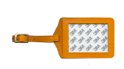 Leather Luggage Tag Yellow