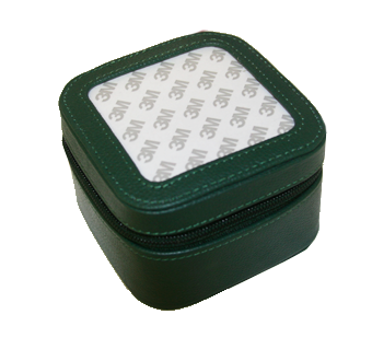 Leather Jewelry Case - Forest Green