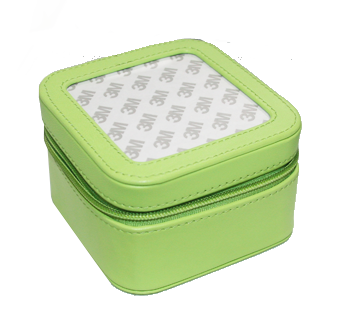 Leather Jewelry Case - Lime