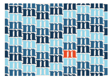 M Clutch - Blue Lower Case