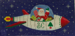 Santa in a Rocket Ship