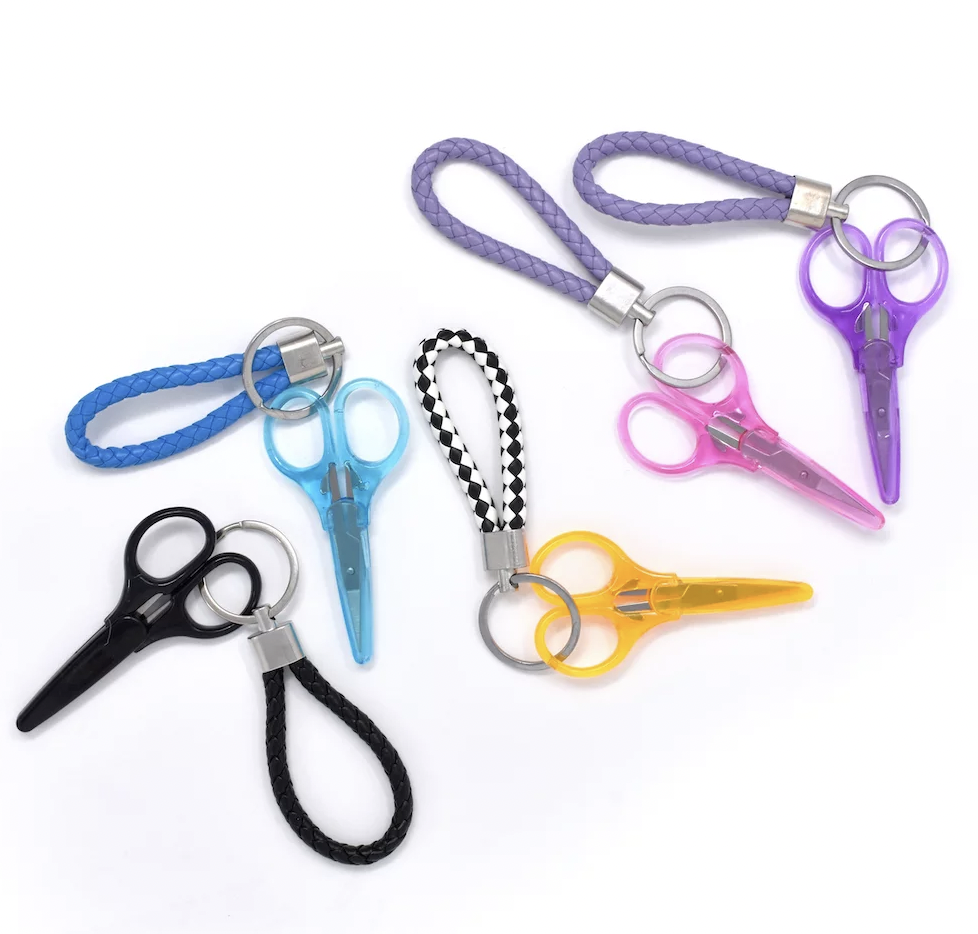 Popsicle Scissors with Braided Fob
