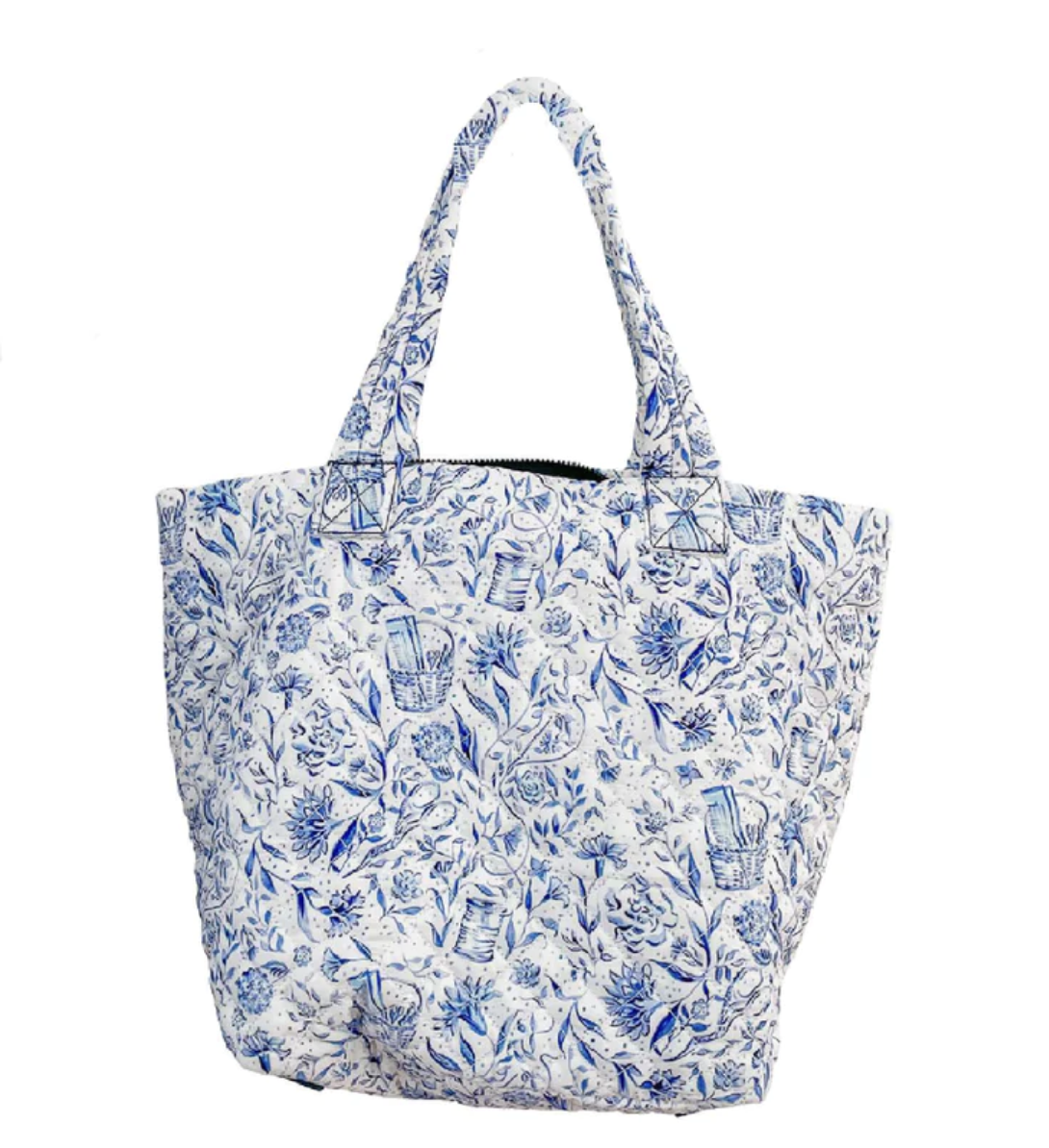 Needlepoint Printed Quilted Tote