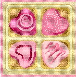 Box of Pink Hearts 4pcs