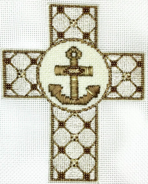 Cross with Anchor w/ Stitch Guide