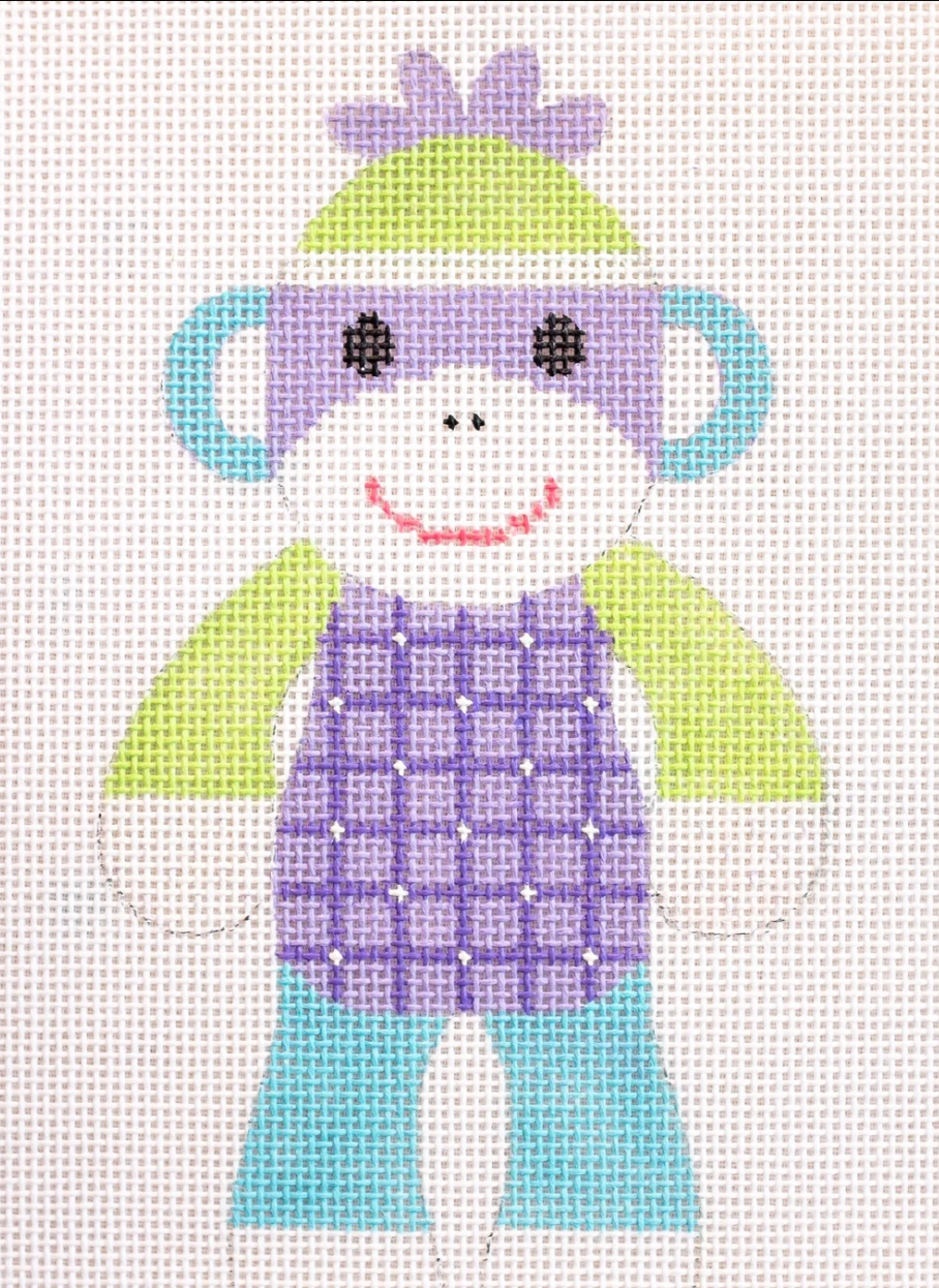 Sock Monkey - Purple