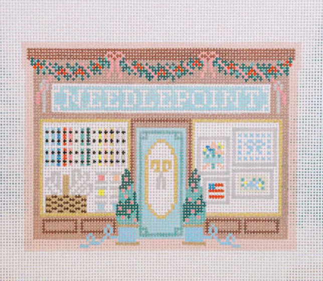 Christmas Village Needlepoint Shop - 13 Mesh