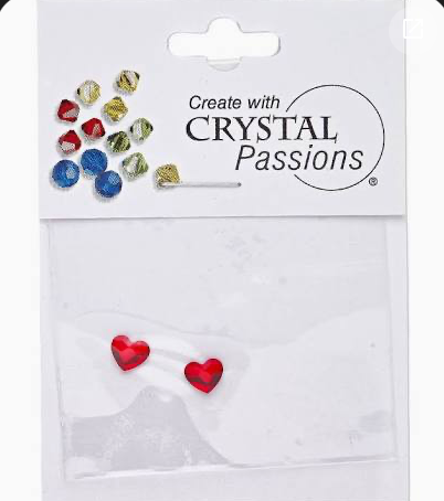 Flat Back Crystal - Light Siam 6mm Heart