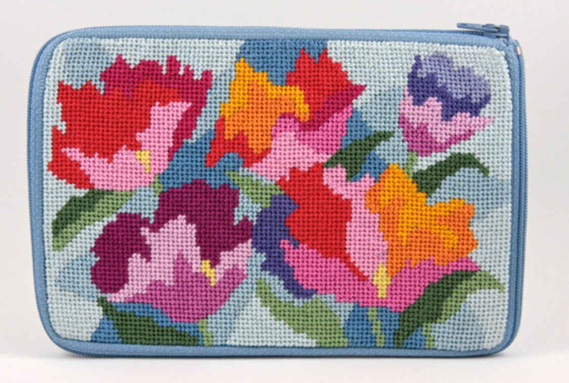 Watercolor Poppies Cosmetic Purse Stitch &amp; Zip