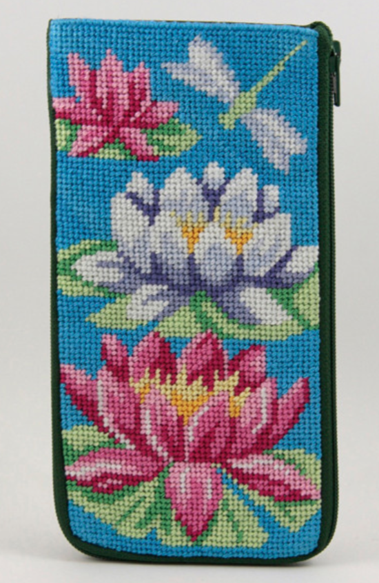 Waterlily  Eyeglass Case Stitch &amp; Zip