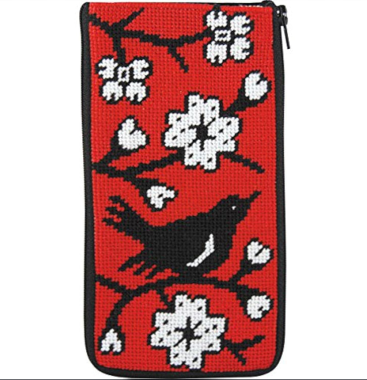 Blackbird  Eyeglass Case Stitch &amp; Zip