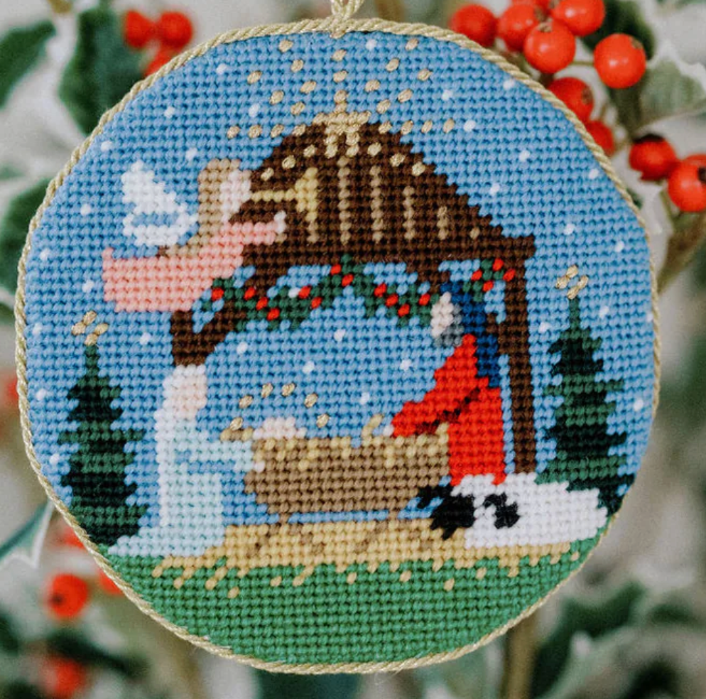 Christmas Village Nativity Round
