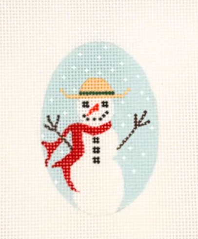 Snowman - Red scarf