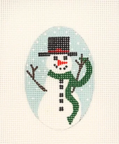 Snowman - Green Scarf