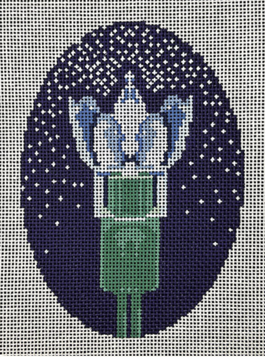 Vintage Christmas Tree Bulb - Blue