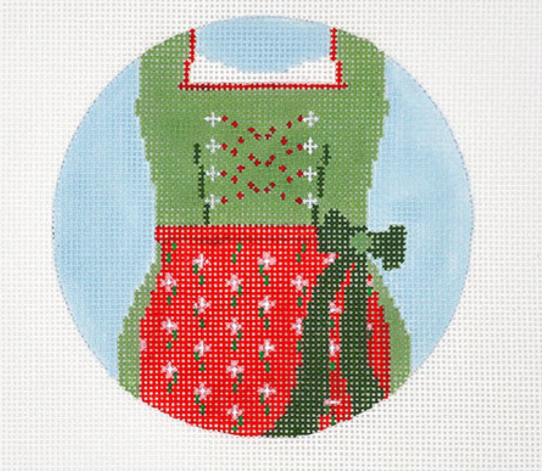 Dirndl Round - Red/Green