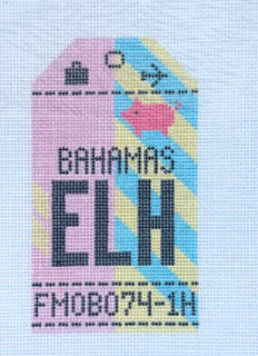 Bahamas Retro Travel Tag