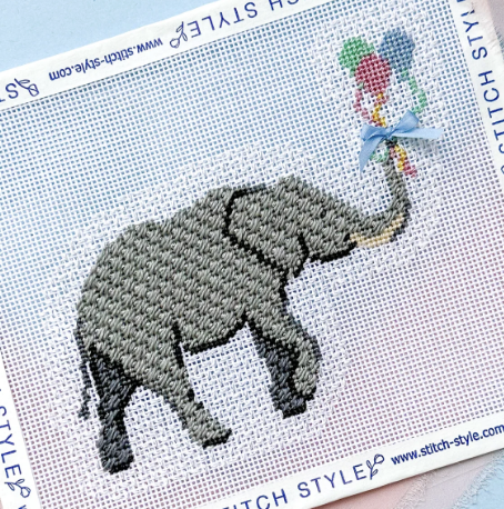 Baby Elephant with Balloons