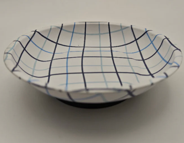 Magnetic Metal - Geometric Mesh in Blue Pattern