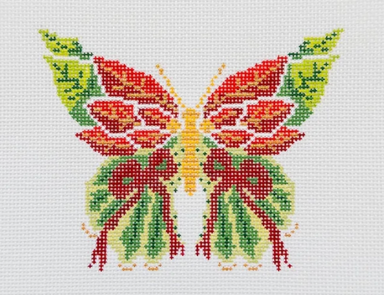 Butterfly Ornament - Poinsettia