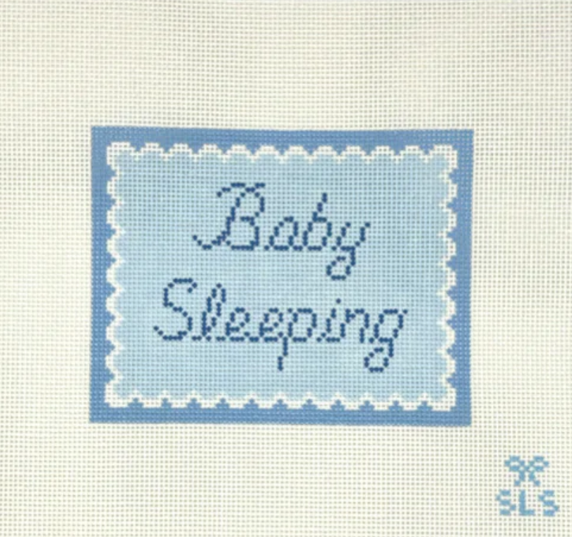 Baby Sleeping - Blue Scallops