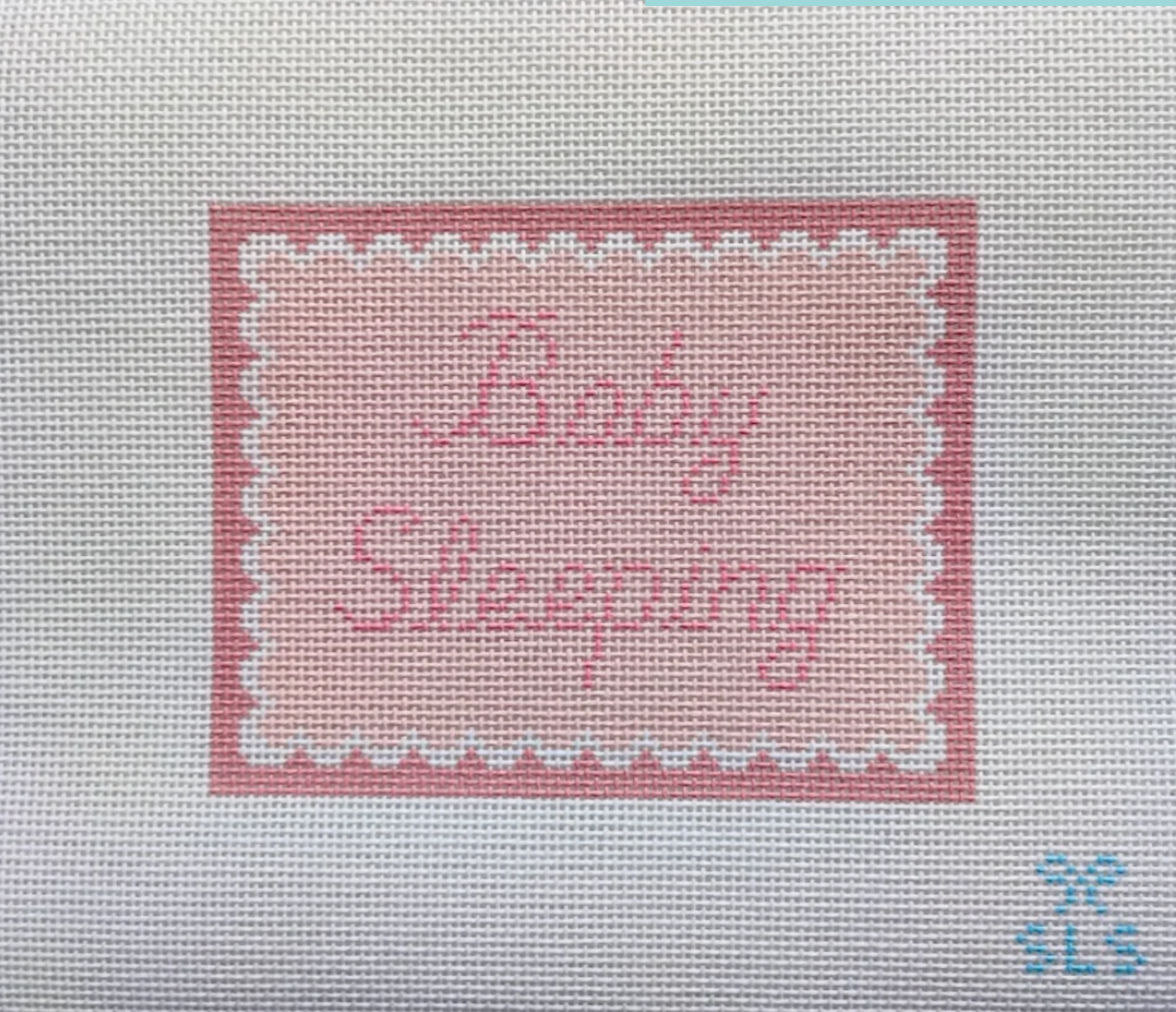 Baby Sleeping - Pink Scallops