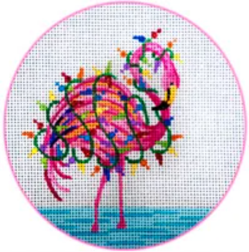 Flamingo Wrapped in Lights