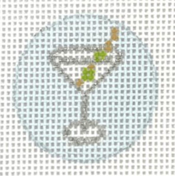 Martini Glass With Olives Planet Earth Key Ring Insert