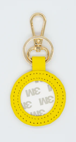 Leather Key Fob - Yellow
