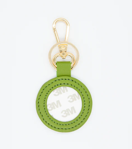 Leather Key Fob - Olive