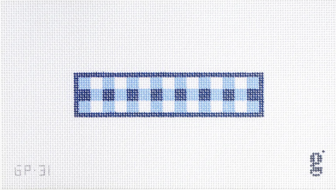 Gingham Fob - Light Blue