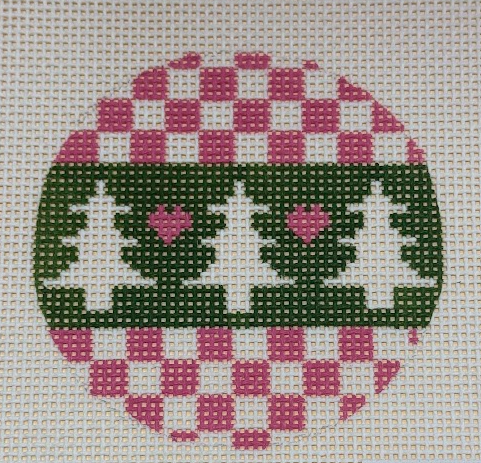 Trees and Hearts on Gingham