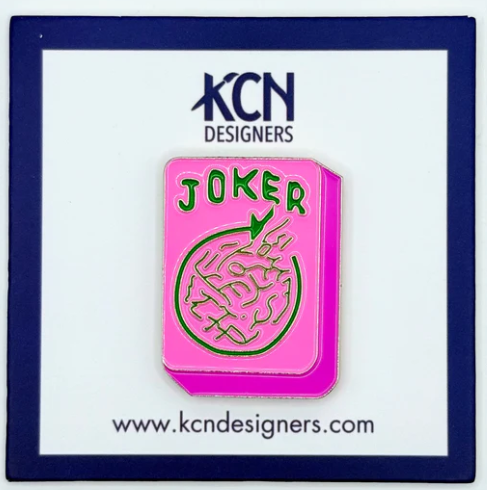 Needle Minder - Pink Joker Mahjong Tile