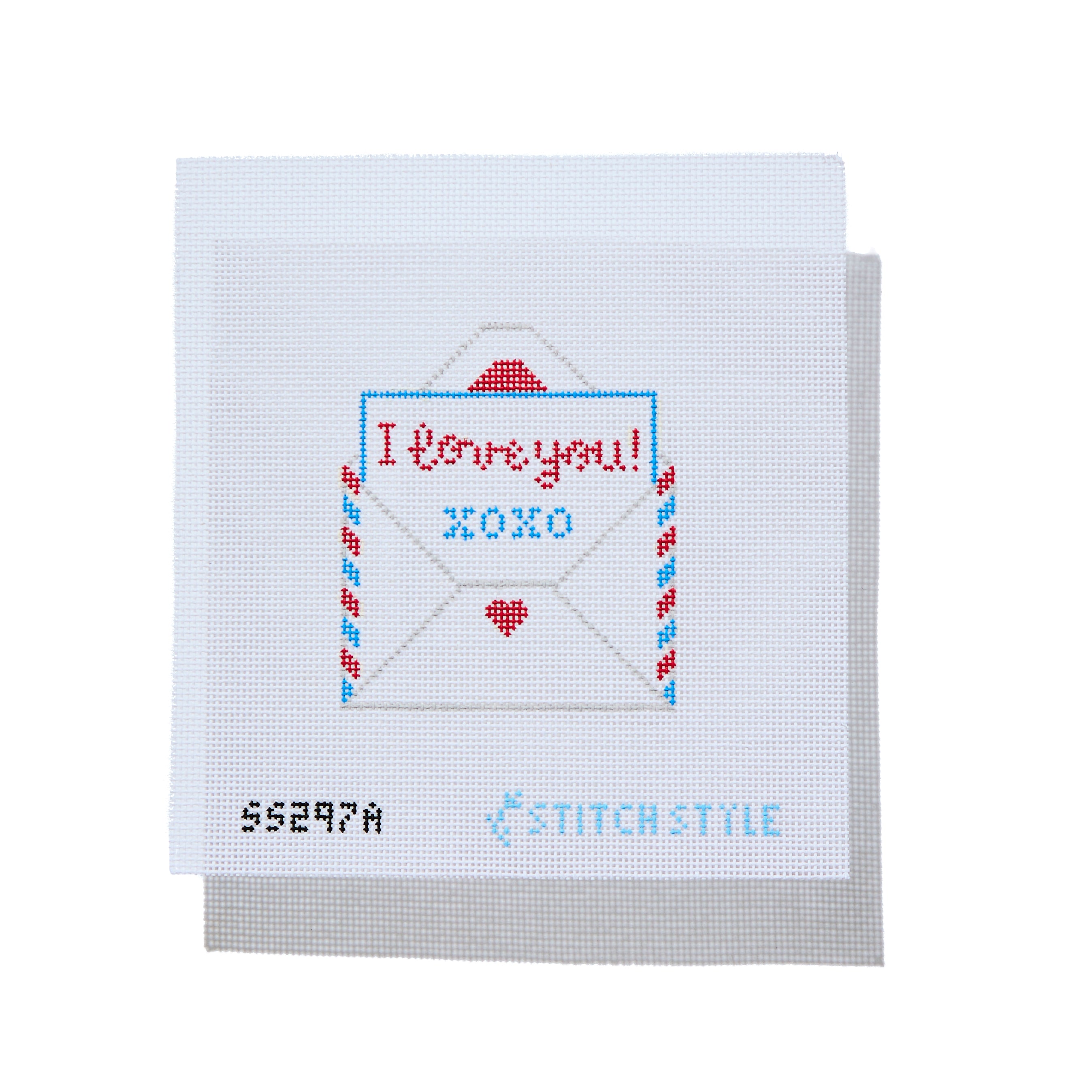 I Love You Valentine Card - Red and Blue