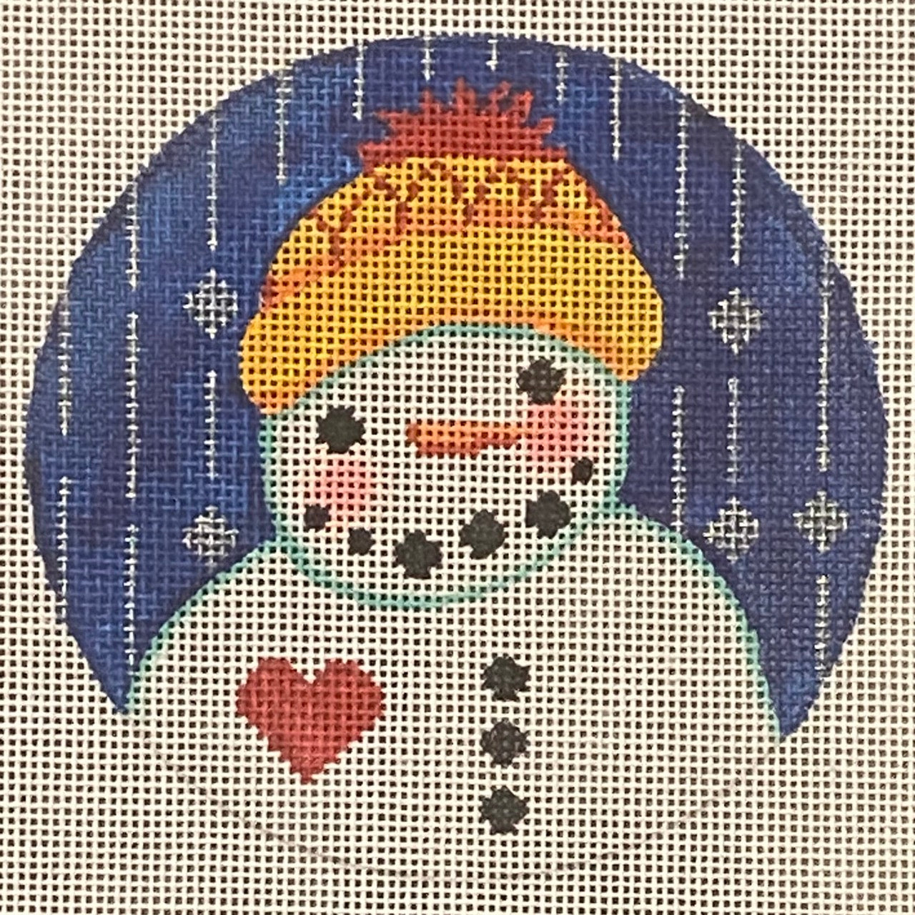 X0958 Snowman w/a Heart Yellow Cap