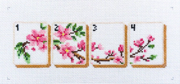 Mahjong Tile Set - Flowers