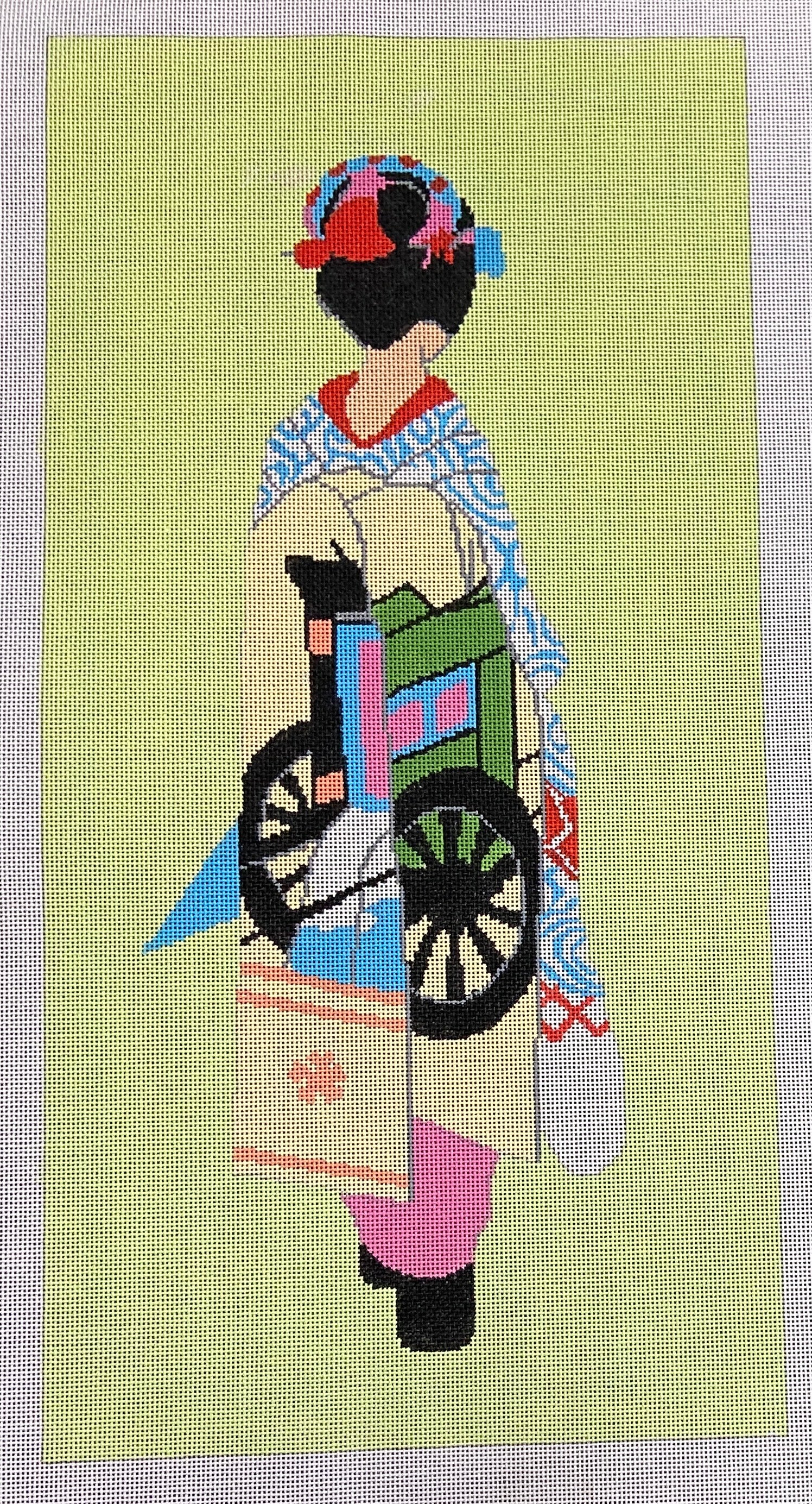 Geisha - Lime Background