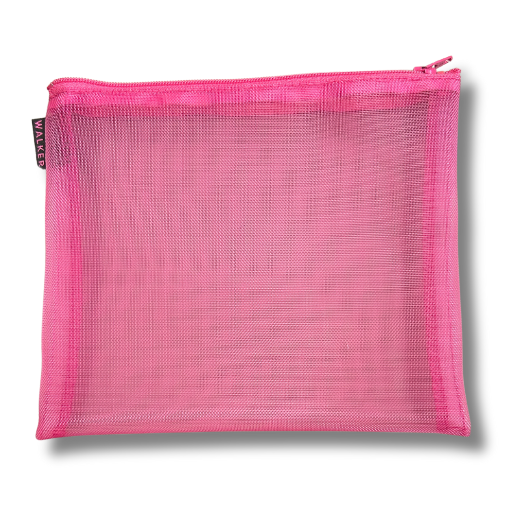 Mesh Zip Case 6&quot;x7&quot; - Fuchsia