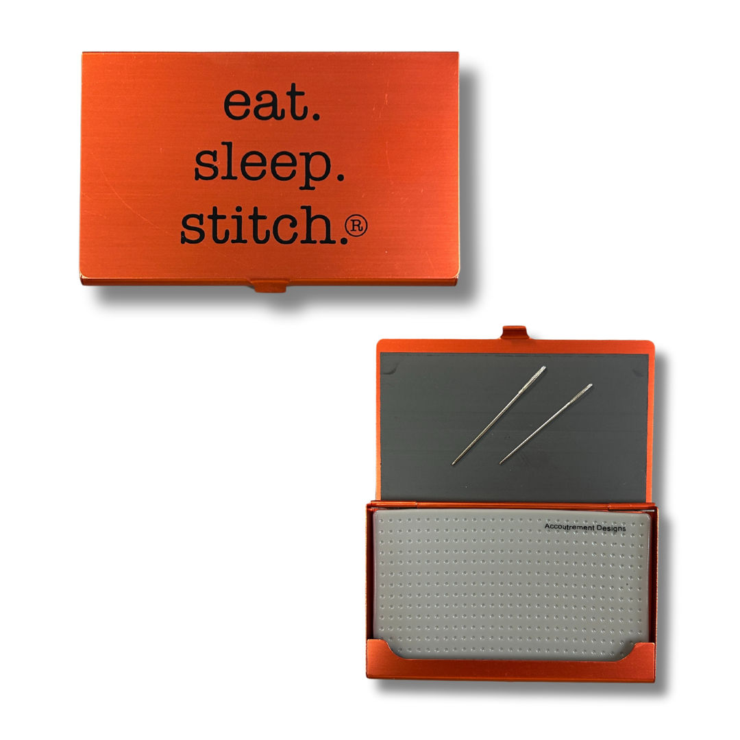 Beading &amp; Needle Case - Eat. Sleep. Stitch.