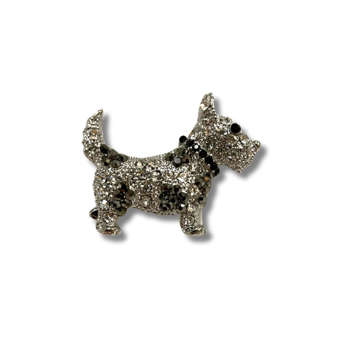 Scottie Dog Crystal Needle Minder