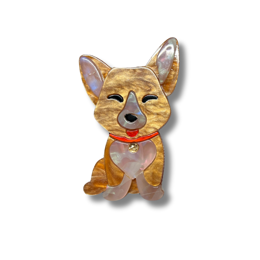 Needle Minder - Mother of Pearl Corgi