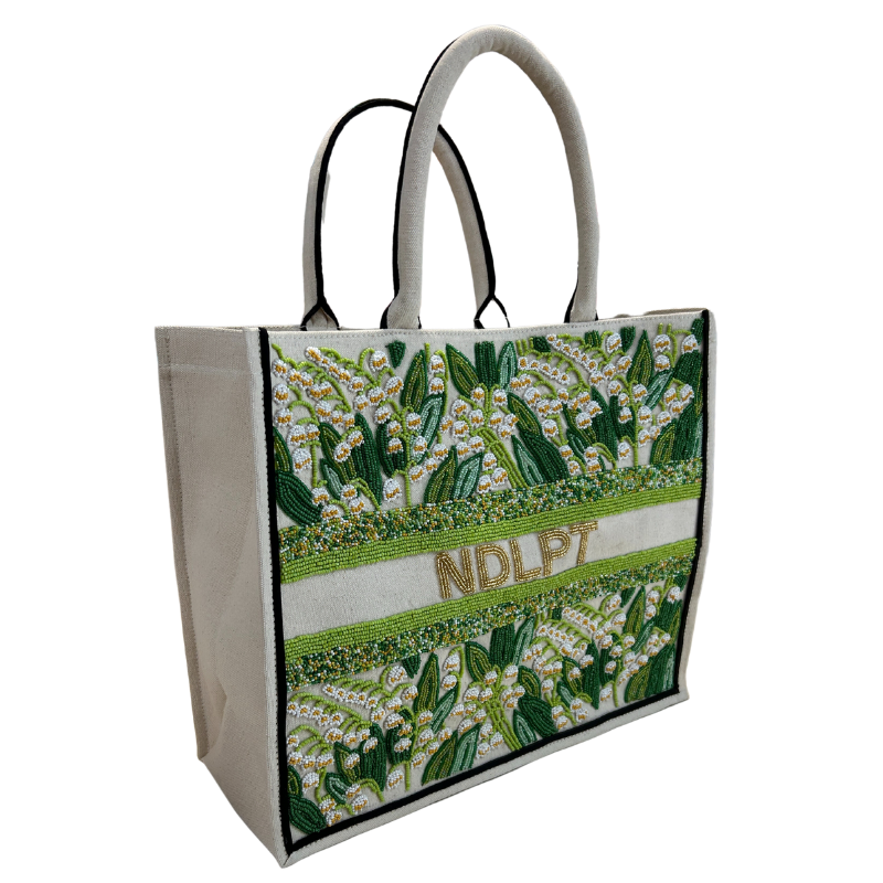 Beaded Tote - Lily of the Valley