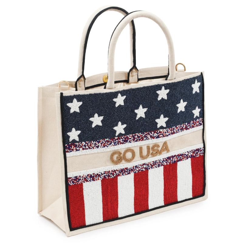 Beaded Tote  -  Stars and Stripes