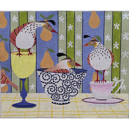 Partridge and Pear Wallpaper