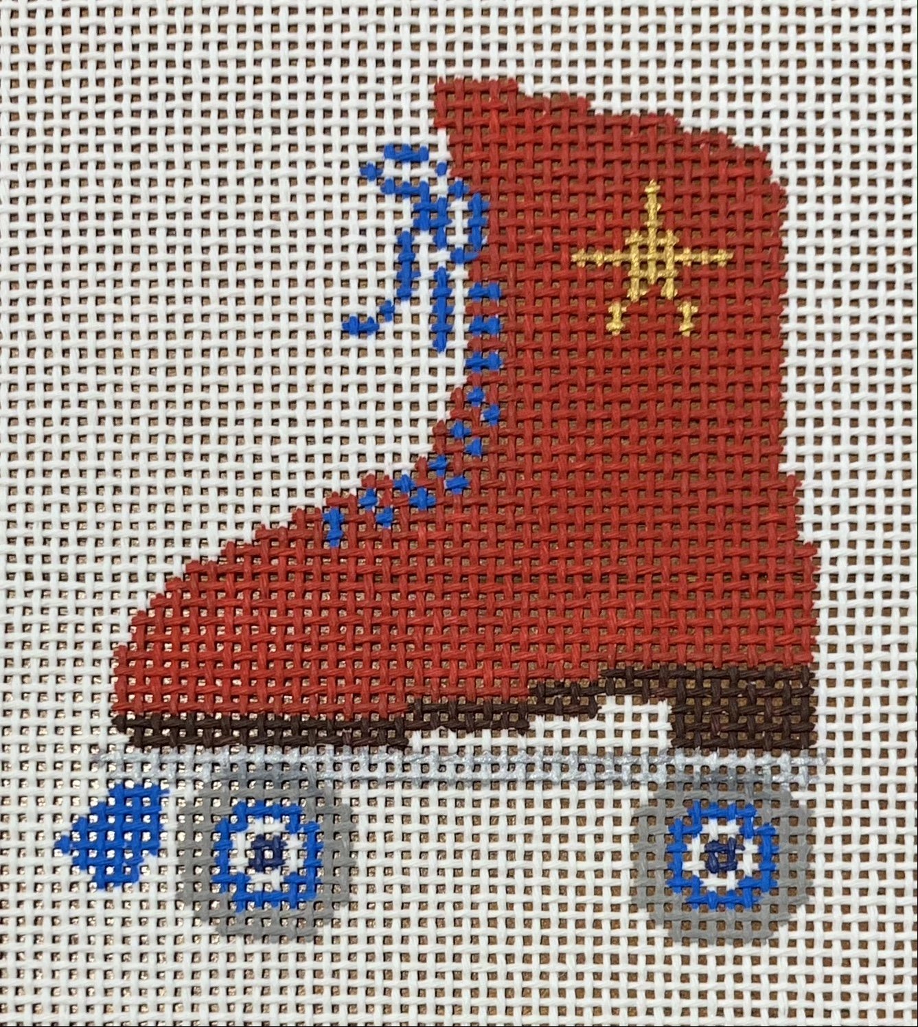 Red Skate with Gold Star