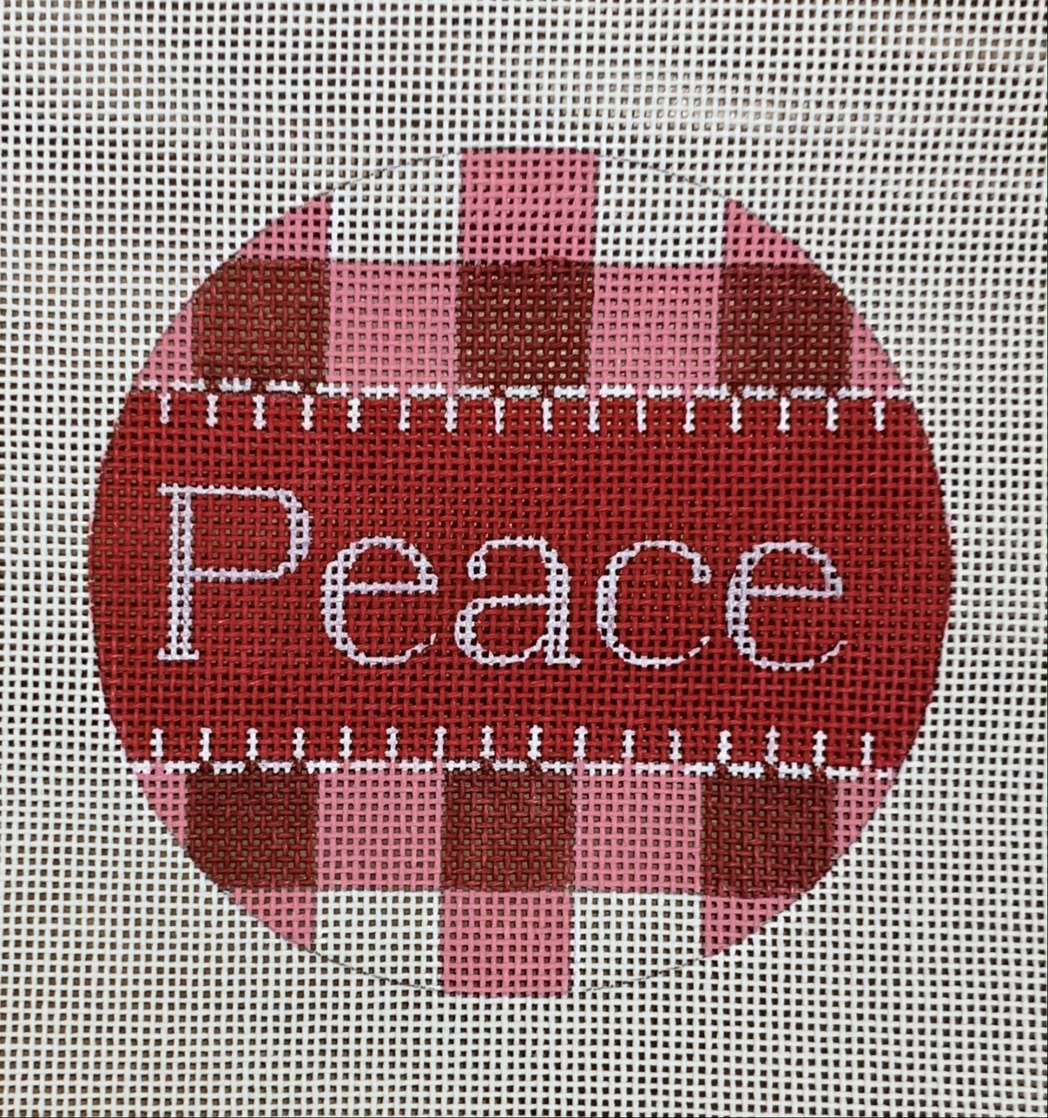 Peace - Red Gingham