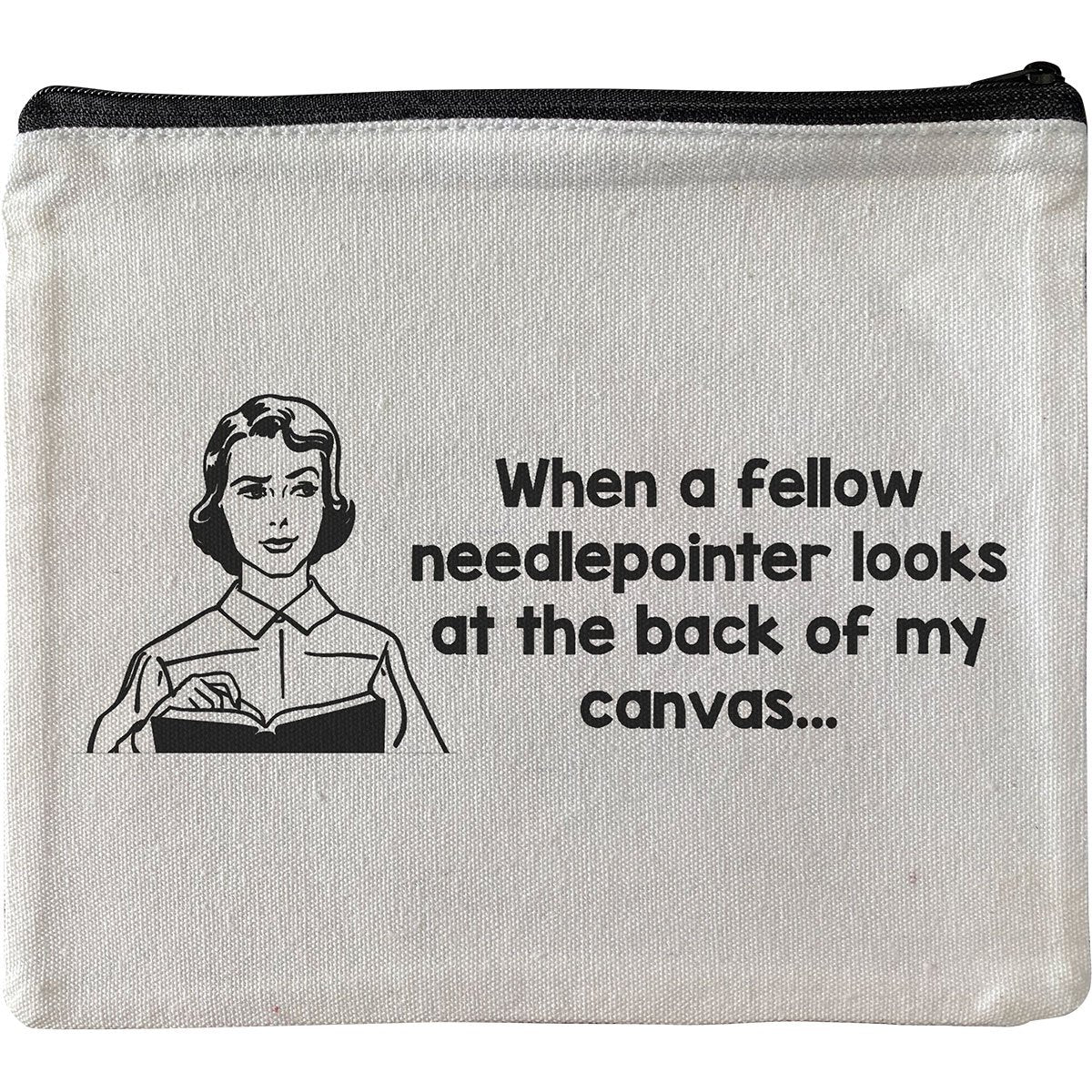 Small Pouch Looks at Back of Canvas